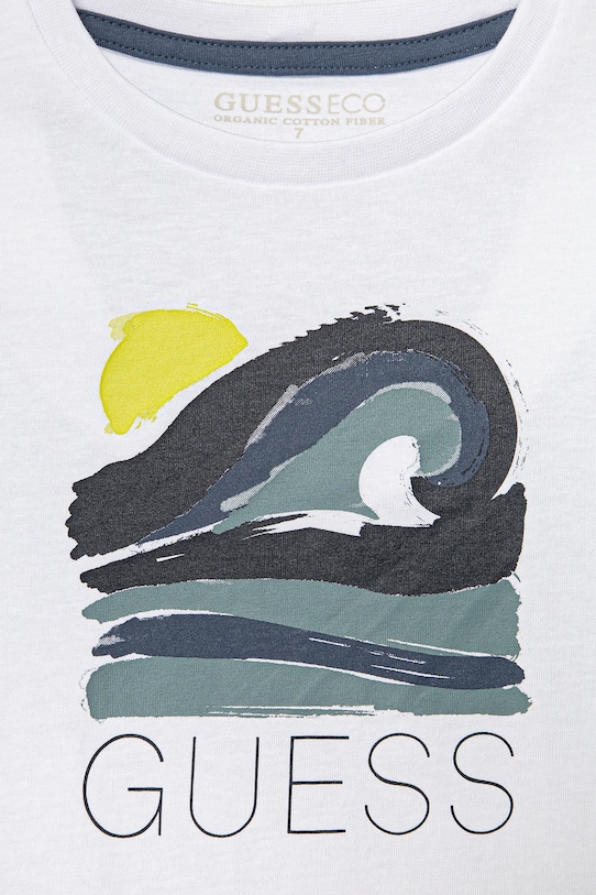 Chłopiec Guess t-shirt bawełniany dziecięcy L5RI13.K8HM4.PPYA biały