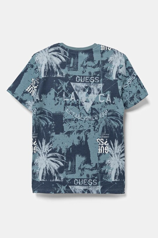 Дитяча бавовняна футболка Guess L5RI18.K8HM4.PPYA темно-синій SS25