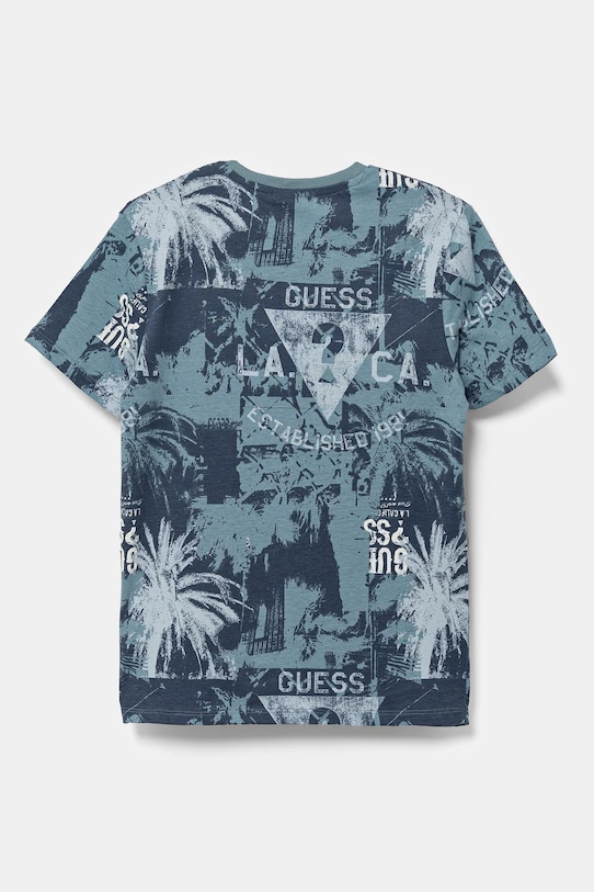 Дитяча бавовняна футболка Guess L5RI18.K8HM4.PPYA темно-синій SS25