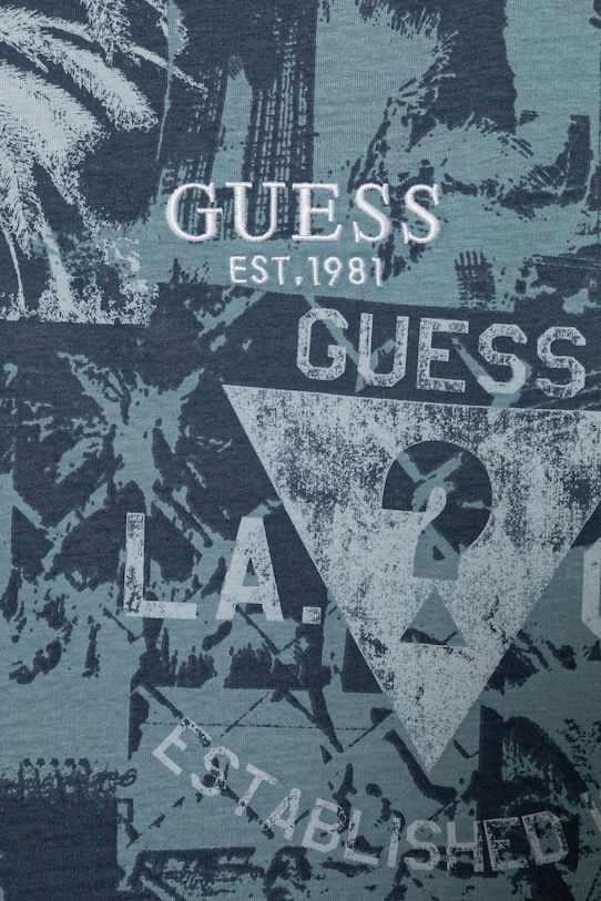 Хлопчик Дитяча бавовняна футболка Guess L5RI18.K8HM4.PPYA темно-синій