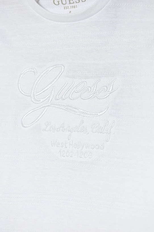 Мальчик Детская хлопковая футболка Guess L5RI19.KCM20.PPYA белый