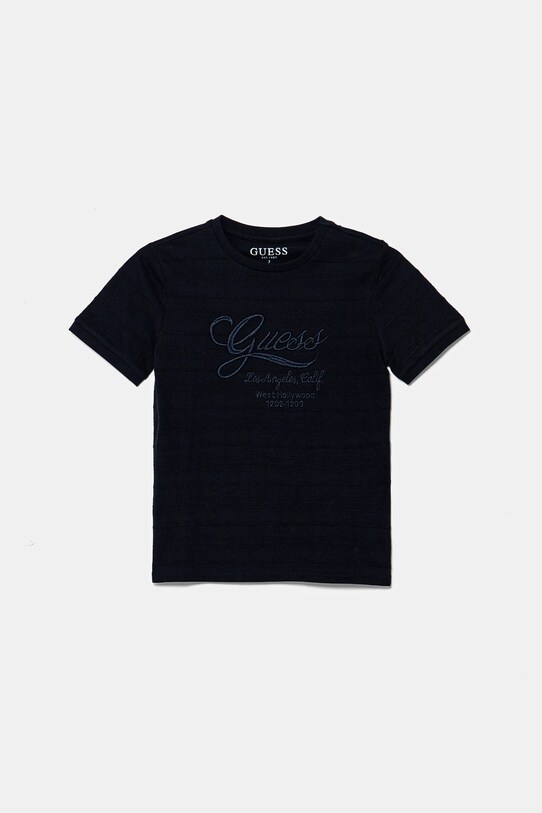 Дитяча бавовняна футболка Guess L5RI19.KCM20.PPYA темно-синій SS25