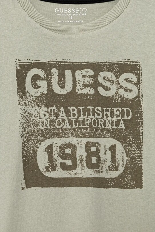 Chłopiec Guess t-shirt bawełniany dziecięcy L5RI22.K8HM4.PPYA zielony