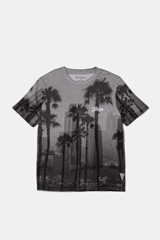 Βαμβακερό μπλουζάκι Guess βαμβάκι γκρί L5RI26.K8HM4.PPYA