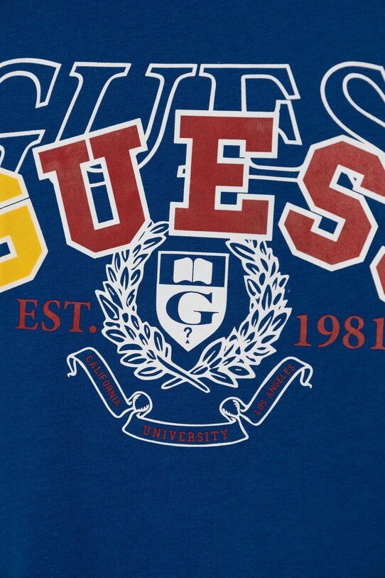 Αγορίστικα Παιδικό βαμβακερό μπλουζάκι Guess N5RI00.K8HM4.PPYA μπλε