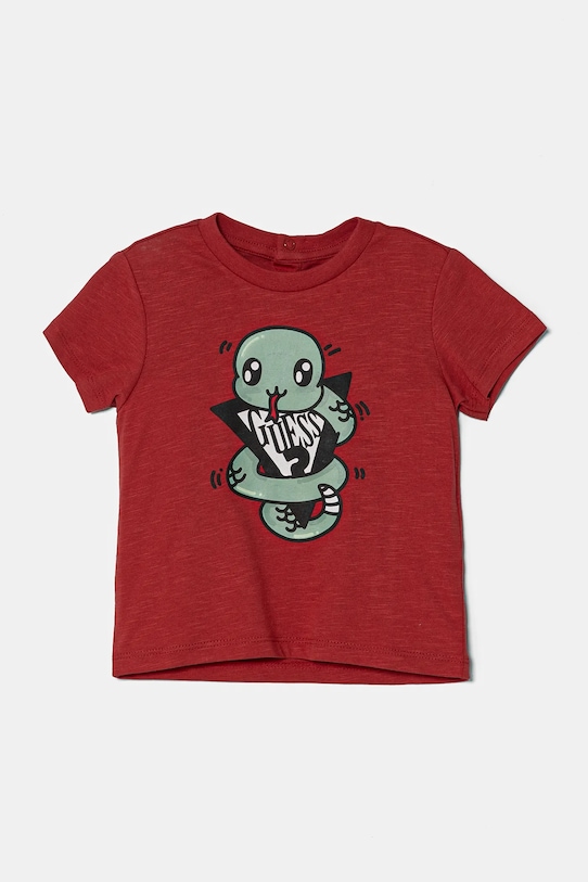 Детская хлопковая футболка Guess хлопок красный N5RI03.K6XN4.PPYA