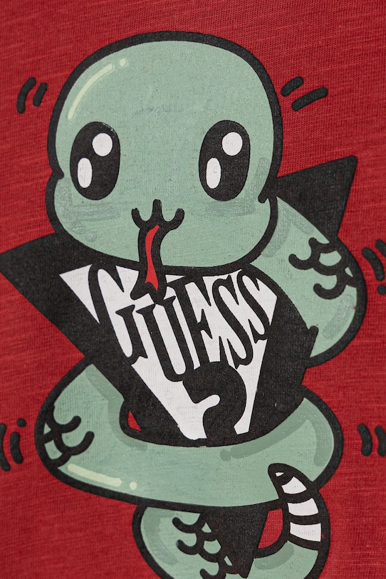 Мальчик Детская хлопковая футболка Guess N5RI03.K6XN4.PPYA красный