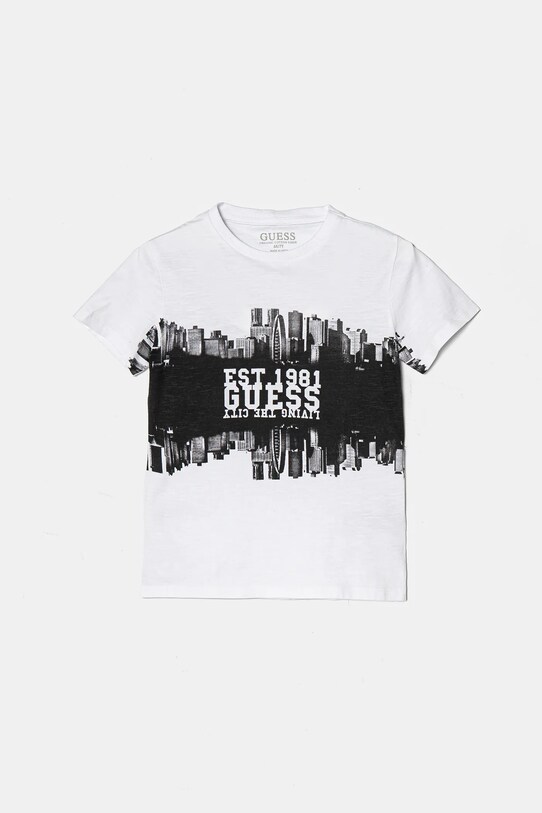 Detské bavlnené tričko Guess bavlna biela N5RI05.K6XN4.PPYA