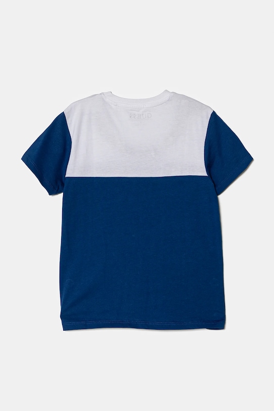 Детская хлопковая футболка Guess N5RI10.K8HM4.PPYA голубой SS25