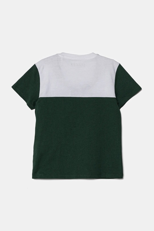 Παιδικό βαμβακερό μπλουζάκι Guess N5RI10.K8HM4.PPYA πράσινο SS25