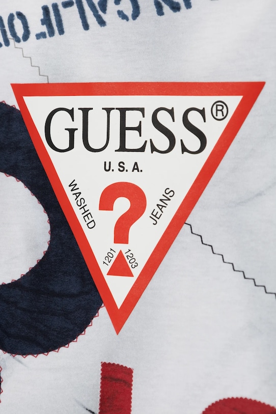 Chlapec Detské bavlnené tričko Guess N5RI14.K8HM4.PPYA tmavomodrá