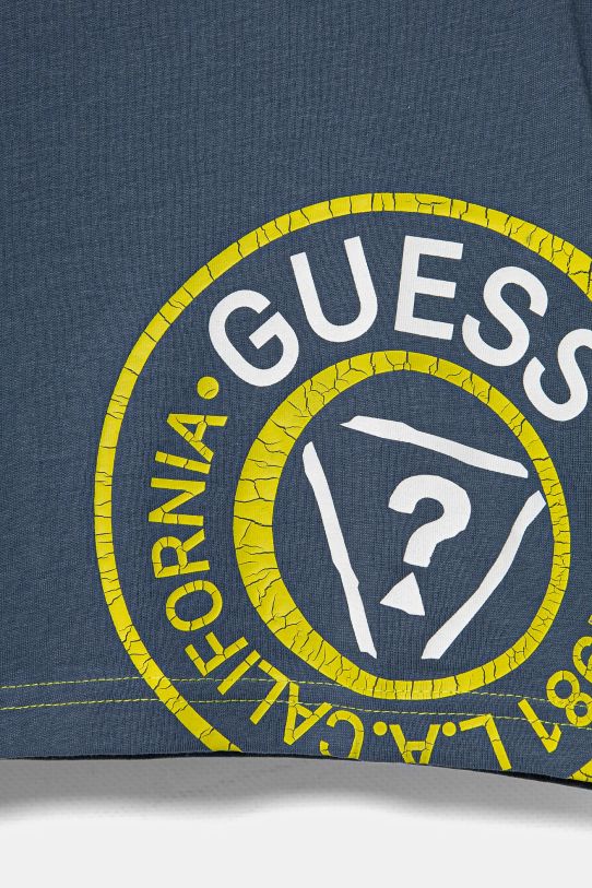 Chłopiec Guess t-shirt bawełniany dziecięcy N5RI15.K8HM4.PPYA granatowy