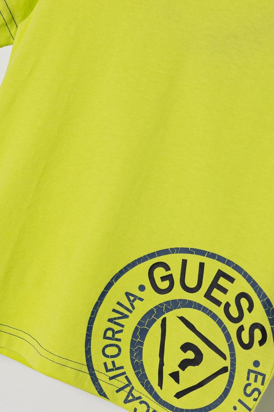 Chłopiec Guess t-shirt bawełniany dziecięcy N5RI15.K8HM4.PPYA zielony
