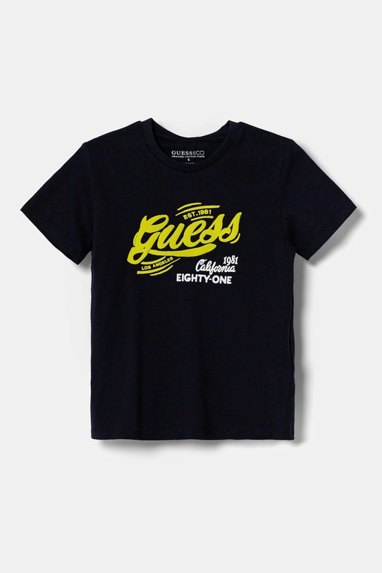 Guess tricou de bumbac pentru copii print bleumarin N5RI16.K8HM4.PPYA