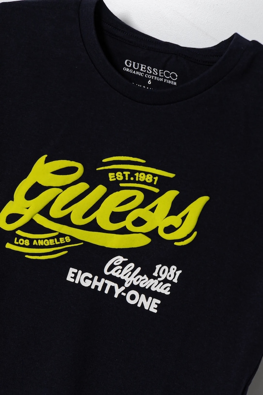 Băieți Guess tricou de bumbac pentru copii N5RI16.K8HM4.PPYA bleumarin