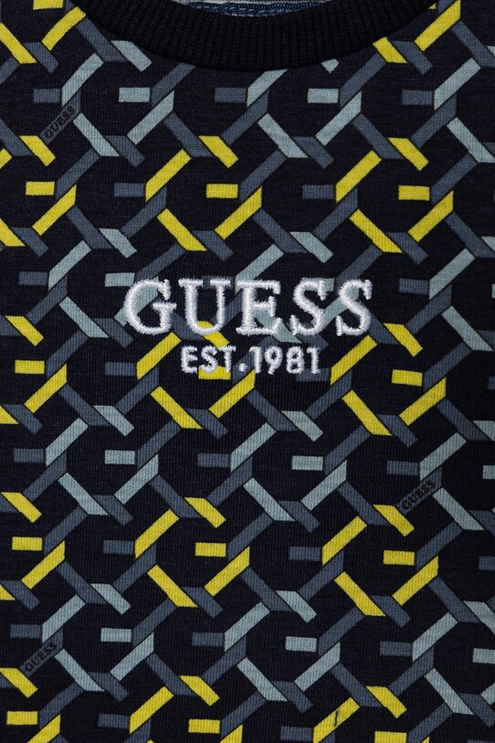Хлопчик Дитяча бавовняна футболка Guess N5RI18.K8HM4.PPYA темно-синій