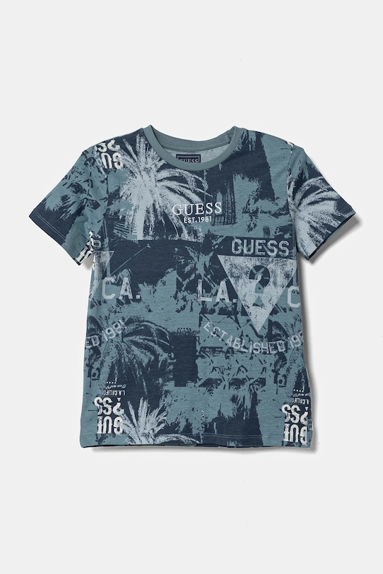Дитяча бавовняна футболка Guess бавовна темно-синій N5RI18.K8HM4.PPYA