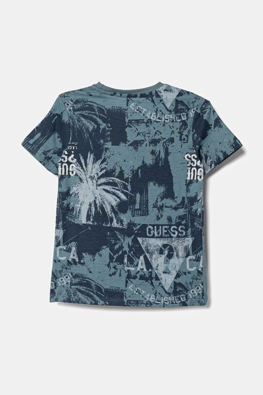 Детская хлопковая футболка Guess N5RI18.K8HM4.PPYA тёмно-синий SS25