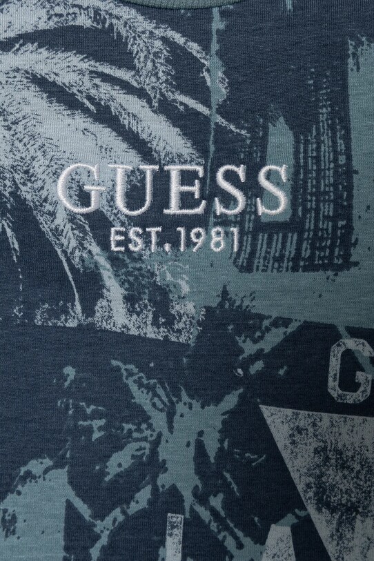 Мальчик Детская хлопковая футболка Guess N5RI18.K8HM4.PPYA тёмно-синий