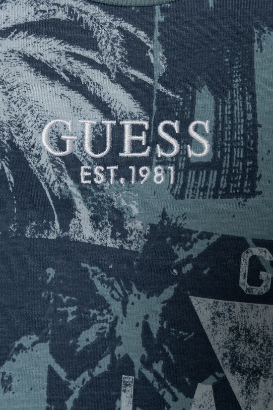 Хлопчик Дитяча бавовняна футболка Guess N5RI18.K8HM4.PPYA темно-синій