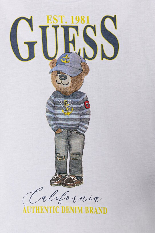 Хлопчик Дитяча бавовняна футболка Guess N5RI20.K8HM4.PPYA білий