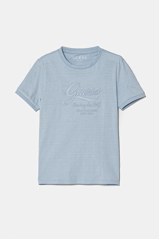 Guess tricou de bumbac pentru copii imprimeu albastru N5RI24.KCM20.PPYA
