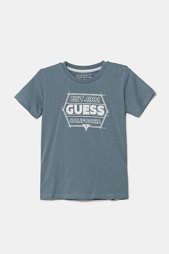 Дитяча бавовняна футболка Guess бавовна блакитний N5RI25.K8HM4.PPYA