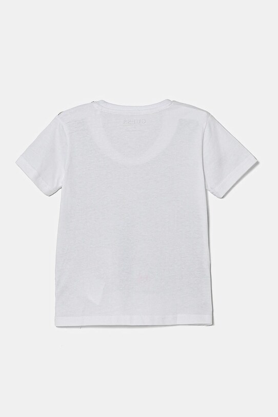 Detské bavlnené tričko Guess N5RI28.K8HM4.PPYA biela SS25
