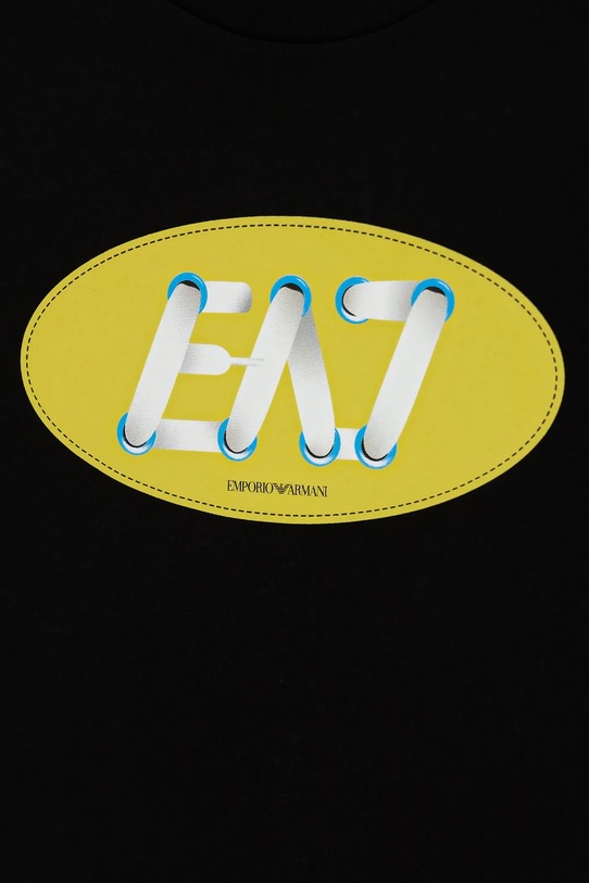 CHLAPEC Dětské bavlněné tričko EA7 Emporio Armani 7B000107.AF13244 černá