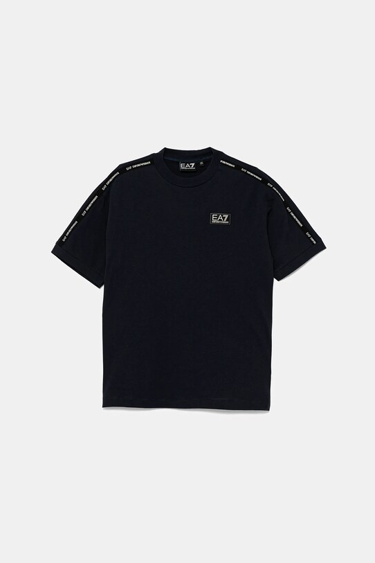 Detské bavlnené tričko EA7 Emporio Armani bavlna tmavomodrá 7B000054.AF10378