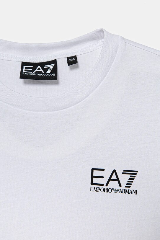 Хлопчик Дитяча бавовняна футболка EA7 Emporio Armani 7B000020.AF10378 білий