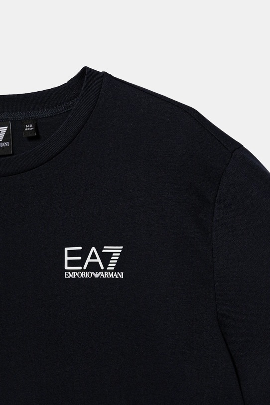 Αγορίστικα Παιδικό βαμβακερό μπλουζάκι EA7 Emporio Armani 7B000020.AF10378 σκούρο μπλε