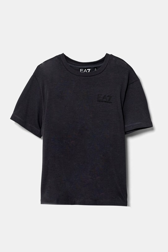 Детская хлопковая футболка EA7 Emporio Armani хлопок серый 7B000020.AF10378