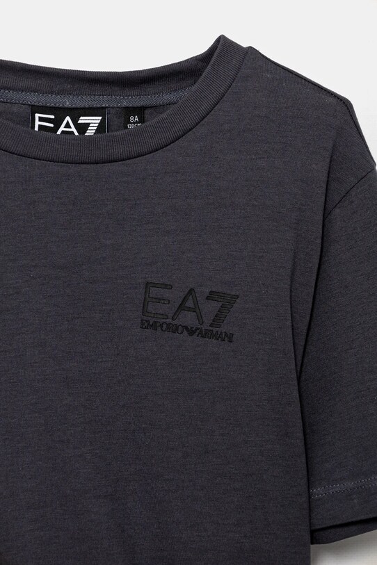 Мальчик Детская хлопковая футболка EA7 Emporio Armani 7B000020.AF10378 серый