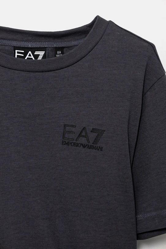 Chłopiec EA7 Emporio Armani t-shirt bawełniany dziecięcy 7B000020.AF10378 szary