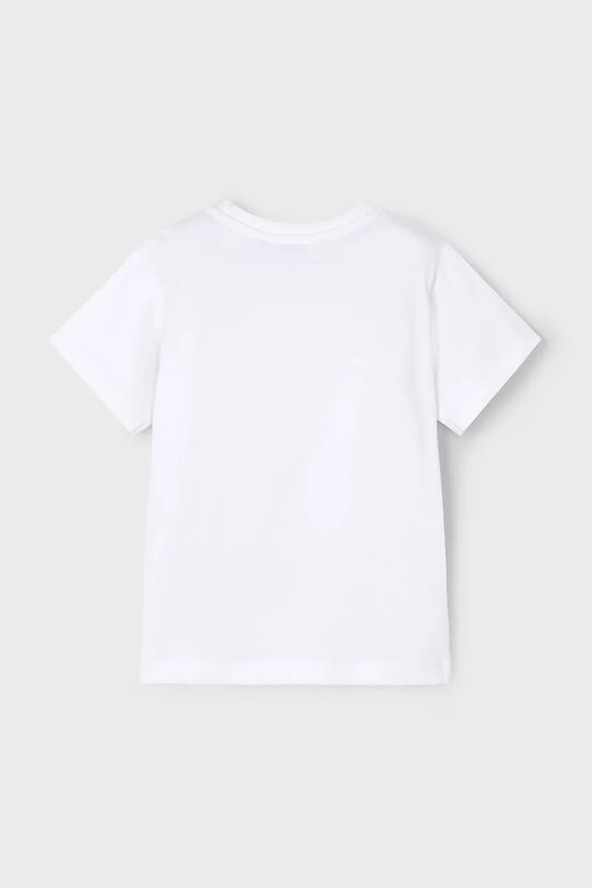 Mayoral t-shirt bawełniany dziecięcy 170.5F.Mini.PPYA biały SS25