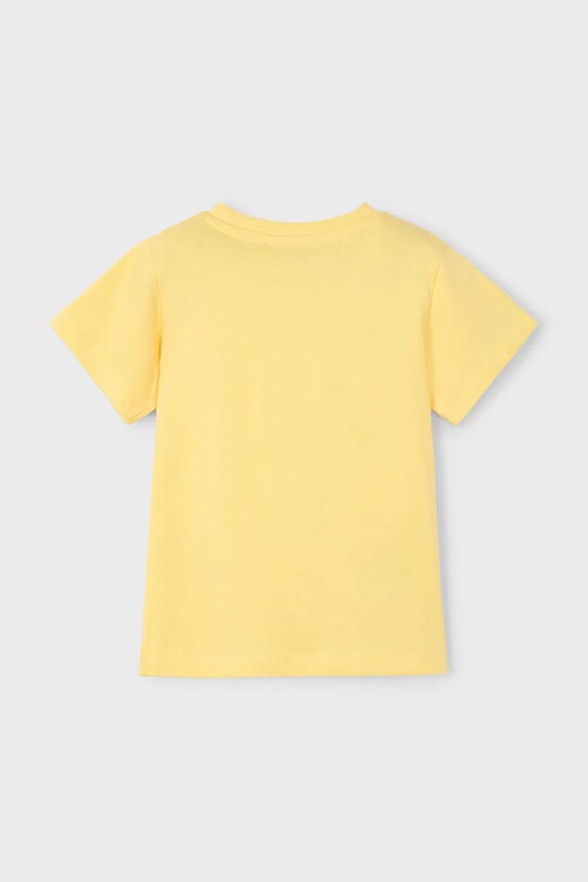 Mayoral tricou de bumbac pentru copii 170.5F.Mini.PPYA galben SS25