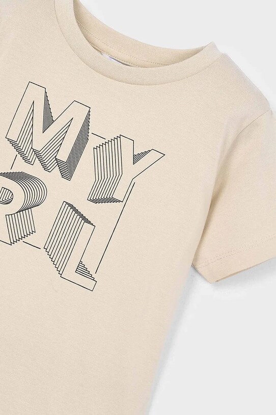 Băieți Mayoral tricou de bumbac pentru copii 170.5F.Mini.PPYA bej