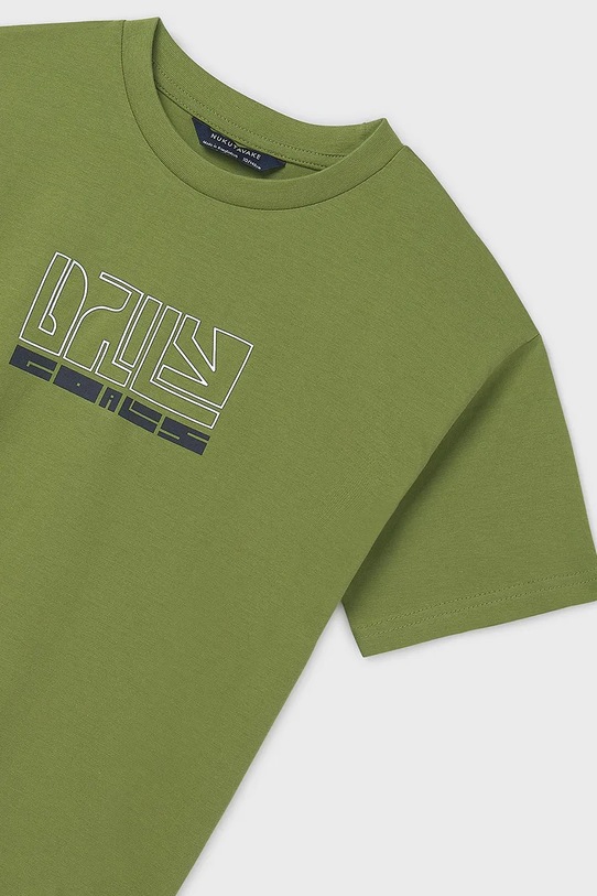 Chłopiec Mayoral t-shirt bawełniany dziecięcy 840.7C.Junior.PPYA zielony