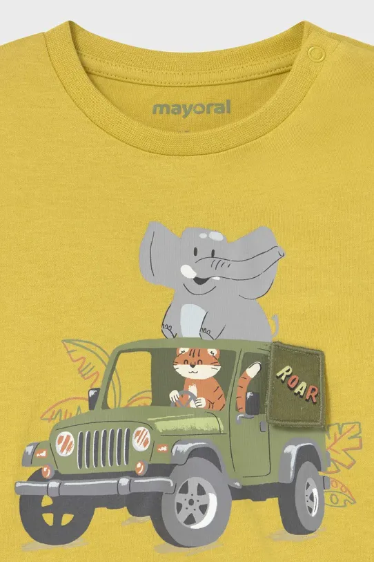 Chlapec Detské bavlnené tričko Mayoral 1053.3C.Baby.PPYA žltá