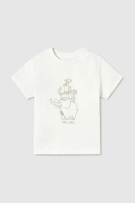 Детская хлопковая футболка Mayoral хлопок бежевый 1054.3C.Baby.PPYA