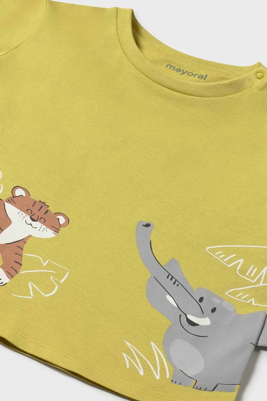 Chlapec Detské bavlnené tričko Mayoral 1061.3F.Baby.PPYA zelená