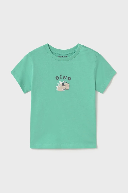 Mayoral tricou de bumbac pentru copii print turcoaz 1062.3G.Baby.PPYA