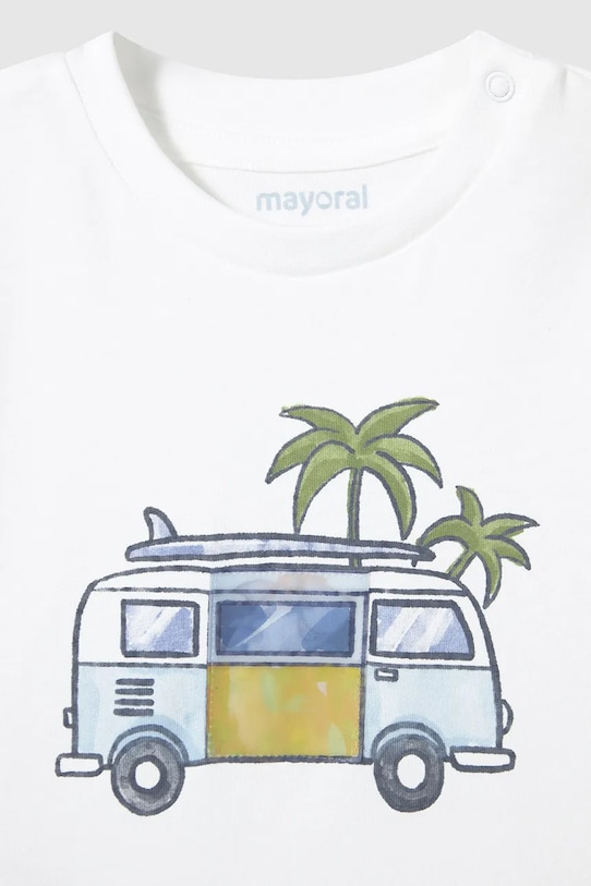 Mayoral tricou de bumbac pentru copii alb 1063.3H.Baby.PPYA