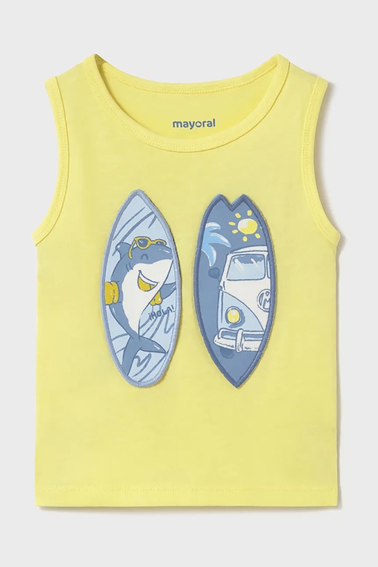 Mayoral top dziecięcy nadruk żółty 1069.3H.Baby.PPYA