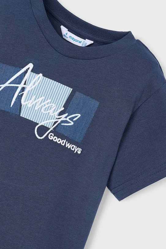Хлопчик Дитяча бавовняна футболка Mayoral 3025.5B.Mini.PPYA темно-синій