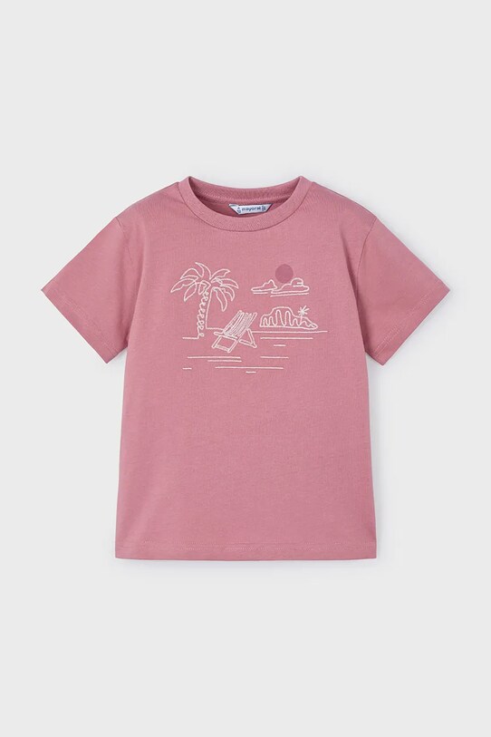 Mayoral t-shirt dziecięcy 3026.5B.Mini.PPYA czerwony SS25