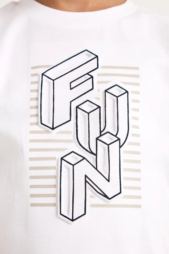 Mayoral t-shirt bawełniany dziecięcy 3027.5C.Mini.PPYA biały