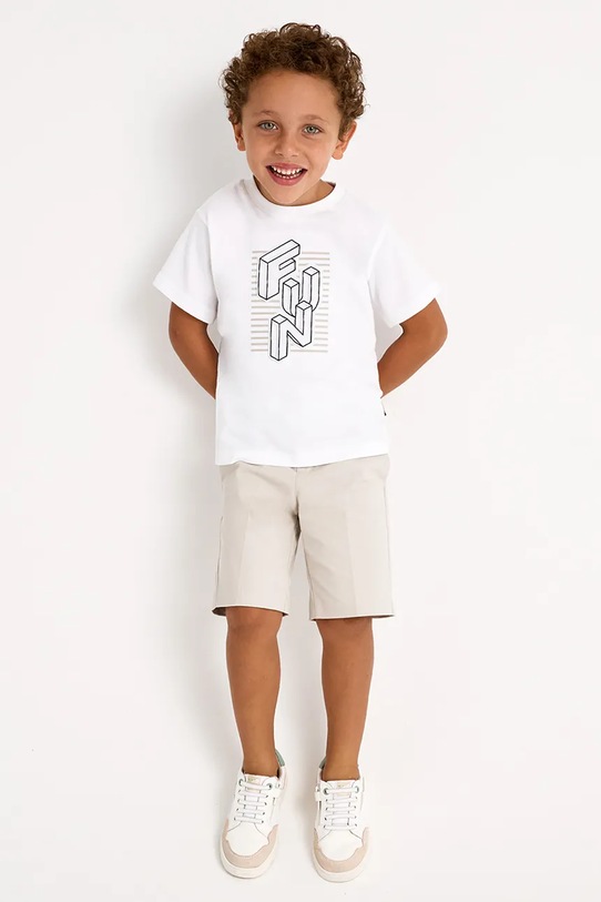 Mayoral t-shirt bawełniany dziecięcy 3027.5C.Mini.PPYA