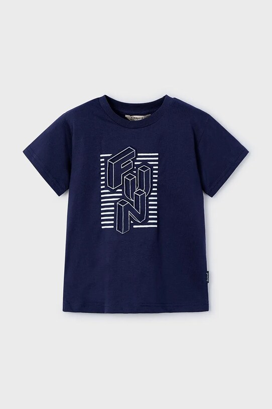 Mayoral tricou de bumbac pentru copii print bleumarin 3027.5C.Mini.PPYA